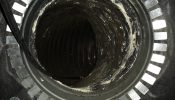 AS THE DUCT IS CLEANED THE ORGANIC MATTER IS REMOVED AND THE DUCT MATERIAL BEGINS TO APPEAR AS IN NEW CONDITION